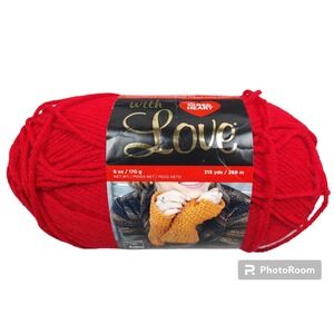 Red Heart With Love Yarn 6 oz Skein Acrylic Color Holly Berry